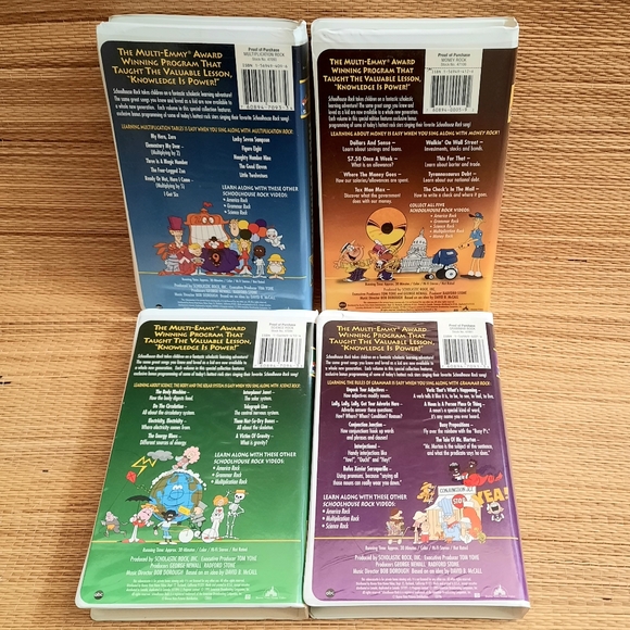 School House Rock- Money, Multiplication, Science, Grammar, VHS Tapes- (4) - Picture 2 of 8